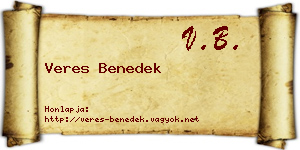 Veres Benedek névjegykártya