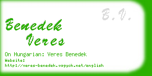 benedek veres business card